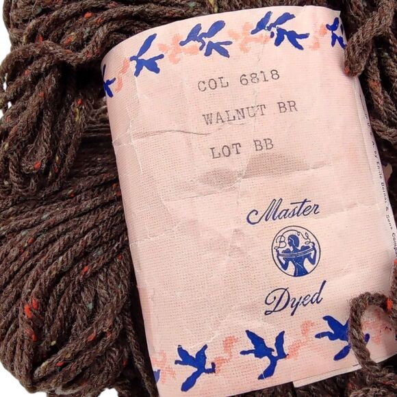 Bernat Glengarry English Tweed Yarn #6818 Walnut BR 100% Virgin Wool 140yds x2 - Picture 7 of 7